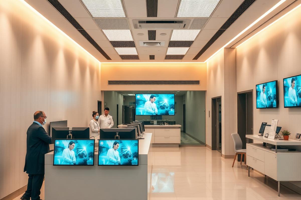 Healthcare administration and operations reception area